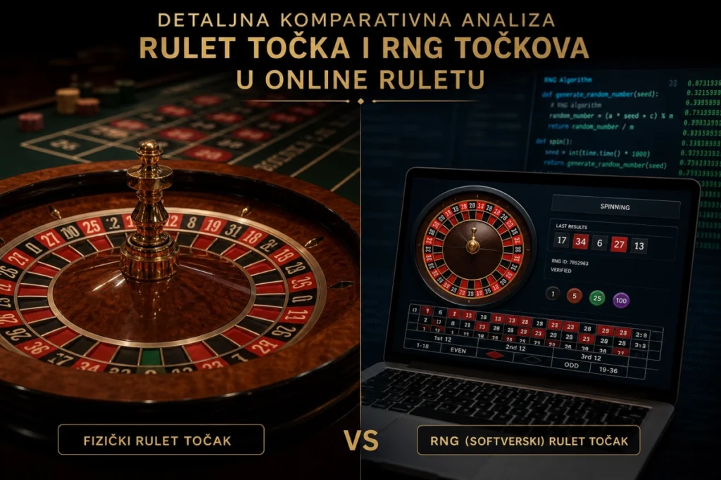 Detaljna komparativna analiza rulet točka i RNG točkova u online ruletu